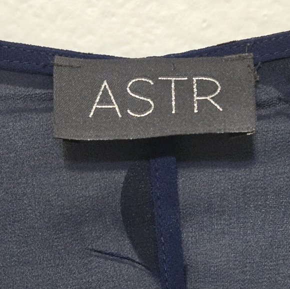 ASTR Sheer Blue Kimono with Black Velvet Pattern and Fringe Size M to L - Picture 6 of 9